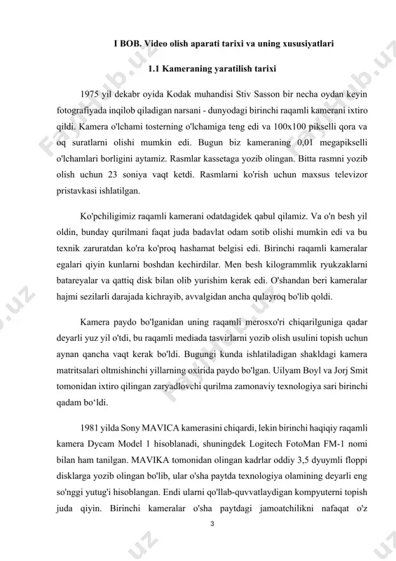 i bilan ham hayratda qoldirdi. dycam model 1 taxminan ming dollar turadi. zamonaviy standartlarga ko'ra, bu yuqori sifatli kamera uchun juda maqbul narx, ammo bu modelning imkoniyatlari zamonaviy emas: 376x240 piksel, 256 kul rang va bir megabayt ichki xotiraga ega matritsa, shuningdek sobit fokus uzunligiga ega oddiy linzalar. 80-yillarning o'rtalarida (1984-1986) sony, canon, nikon misolida asahi ham elektron kameralar ishlab chiqarishni boshladi. kameralar analog, juda qimmat va 0,3-0,5 megapikselli ruxsatga ega edi. natijada, birinchi kamera 80-yillarning boshlarida paydo bo'lganiga qaramay, raqamli qurilmalarning ommaviy ishlab chiqarilishining boshlanishi 90-yillarning birinchi yarmi deb hisoblanadi. biroq, bu kameralar oq-qora bo'lib, yuqori sifatli fotosuratlar yaratish uchun zarur bo'lgan imkoniyatlarni ta'minlamadi. asosiy muammo shundaki, hech kim raqamli kamerani ishlab chiqishni qaerdan boshlashni bilmas edi, analog kameralarni yaratish jarayonida erishilgan ishlanmalar raqamli hamkasblari uchun mos emas edi. an'anaviy kino texnologiyasi tajribasini meros qilib oladigan qurilma yaratishga bo'lgan barcha urinishlar muvaffaqiyatsiz yakunlandi: masalan, 1991 yilda plyonkali kamerani mexanik …