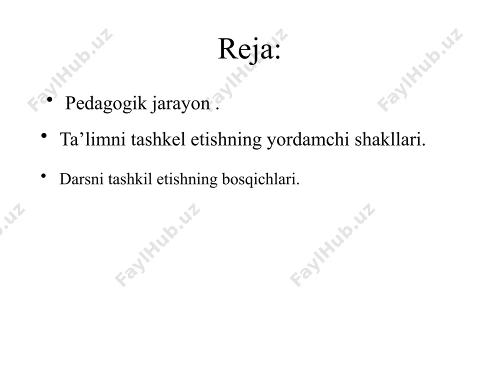unosabatini shakllantirishga bu kabi to'garaklar yodam beradi. to'garaklarni o'qitishda uning hayot bilan aloqasiga va fanlararo bogliqligiga alohida e'tibor qaratish joiz. sababi, darsdan tashqari to'garaklar o'quv jarayonining faolligini oshirishi va o'quvchilarning ishlarini sifatini oshirish darkor. talimning yordamchi shakllaridan ekskursiyalar ham joy olgan. ular ommaviy, guruhli va kichik guruhli bo lishi mumkin. oquv ekskursiyalarialohida fanlar yuzasidan ham tashkillashtiriladi. ekskursiyaning muvaffaqiyatli o'tishi o'qituvchining puxta tayyorgarligiga, obyekt va mashrut bilan oldindan tanishib chiqishiga va o'quvchilarni topshiriqlarni bajarishga jalb qila olishiga bogliq. ekskursiyani o'tkazish metodikasi: mavzu, didaktik maqsad, o'quchilarning yoshi hamda ekskursiya obyektiga qarab tanlanadi. talimning darsdan tashqari boshqa shakllari xilma-xil bolib, unga uy vazifalari alohida o'rin egallagan. uy vazifalari bevosita o'qituvchining ishtirokisiz ammo uning ko'rsatmalari yuzasidan bajariladi. uy vazifalari quyidagi talablardan tashkil etiladi: - oquvchilardan uy vazifalarini bajarishda ishtiyoq, xavas va qiziqishlarni oshirish. buning uchun uy vazifalarning maqsadi, ularning axamiyati o'quvchilarga tushuntiriladi. - uy vazifalarini bajarishni nazorat etish, bolalarni rag'batlantirish. - uy vazifalari asta-sekin …