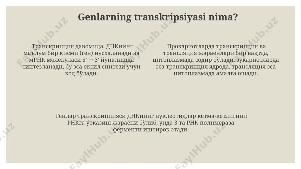 genlar transpiratsiyasi. transkripsiya - Page 4