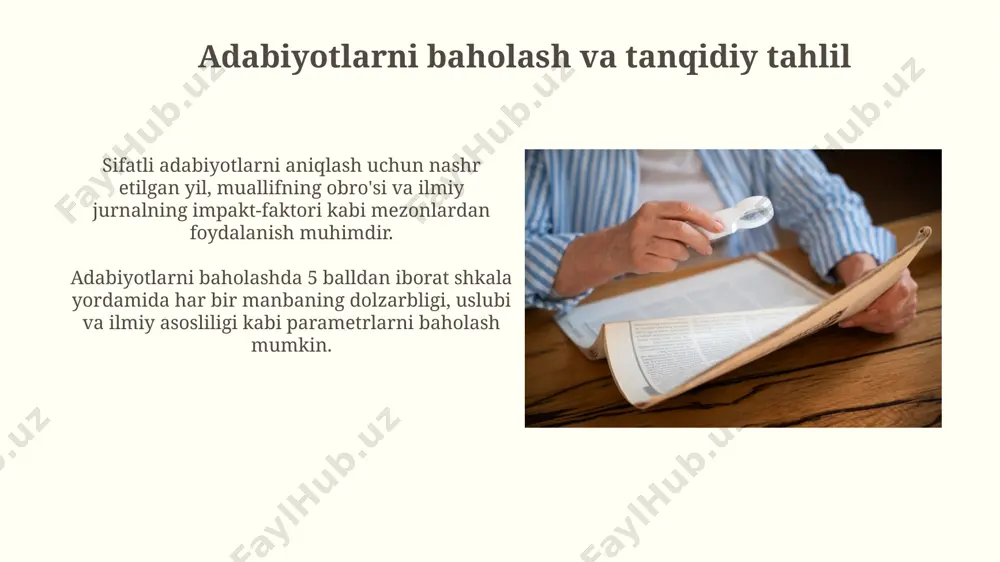 adabiyotlarni izlash va tanlash - Page 3
