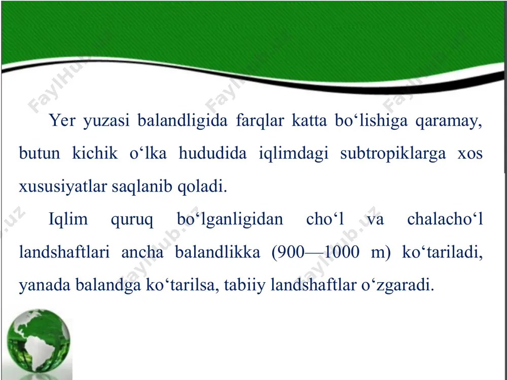 o‘rta osiyoning kichik o‘lkalari va tabiiy rayonlari 7-sinf - Page 5
