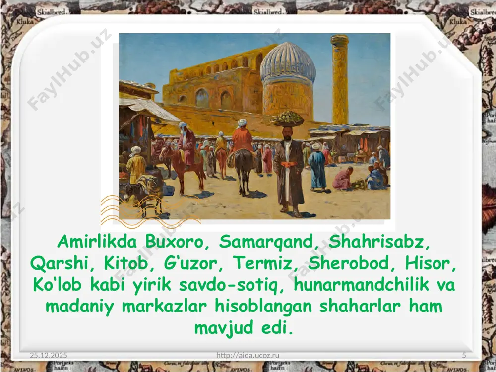 xix asr o‘rtalarida o‘rta osiyo davlatlarining hududi va aholisi 9 -sinf - Page 5