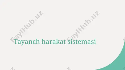 tayanch harakat sistemasi — PPTX
