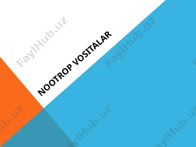 nootrop vositalar — PPTX