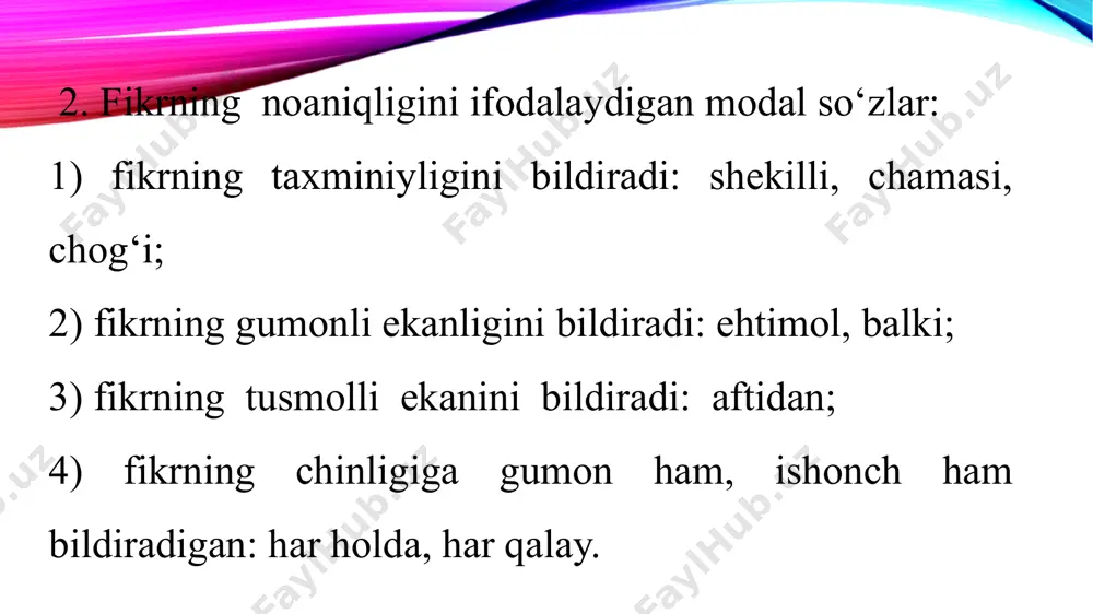 alohida guruh so‘zlar va modal so‘zlar taqdimoti - Page 5