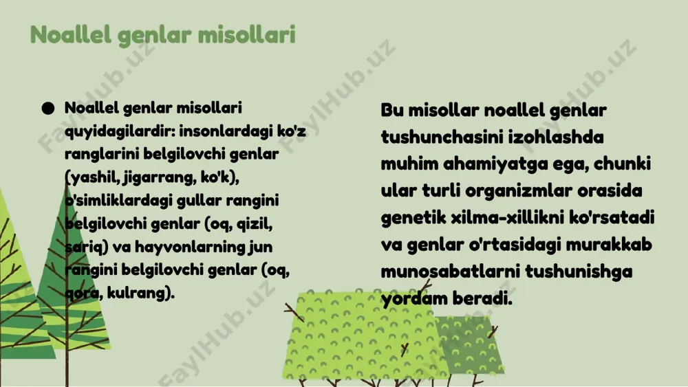 zaro ta'sirlar, evolyutsiya jarayonlarini tezlashtirishi yoki sekinlashtirishi mumkin, bu esa biologik xilma-xillikni saqlashda muhim ahamiyatga ega. pleyotropiya tadqiqotlari genetik tadqiqotlarda muhim ahamiyatga ega. bu tushuncha bir genning bir nechta xususiyatlarga ta'sirini anglatadi. 21 eng so'nggi tadqiqotlar pleyotropiyaning murakkabligini va genetik kasalliklar bilan bog'liqligini ko'rsatdi. natijalar kutilganidan ham muhim bo'ldi. 22 kelib chiqadigan tadqiqotlar pleyotropiyaning klinik ahamiyatini yanada o'rganish va genetik terapiyalar imkoniyatlarini kengaytirish ustida bo'ladi. 23 tadqiqotlar natijalari genetik maslahat berish va sog'liqni saqlashda yangi yo'nalishlar uchun muhim imkoniyatlar yaratadi. 24 pleyotropiya va inson salomatligi pleyotropiya, bir genning bir nechta fenotipik xususiyatlarga ta'sir ko'rsatishi hodisasidir. bu holat inson salomatligida muhim ahamiyatga ega, chunki birgina genning o'zgarishi turli kasalliklar bilan bog'liq bo'lishi mumkin. masalan, pleyotropik genlar yurak-qon tomir kasalliklari, diabet va boshqa surunkali kasalliklar rivojlanishida muhim rol o'ynaydi. shuning uchun, pleyotropiya va genetik kasalliklar o'rtasidagi bog'lanishni o'rganish, davolash usullarini yaxshilashga yordam beradi. pleyotropiyani tushunish orqali, shifokorlar va tadqiqotchilar kasalliklarning oldini olish …