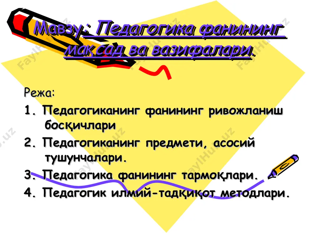 pedagogika fanining mazmuni va ilmiy-tadqiqot metodi - Page 2