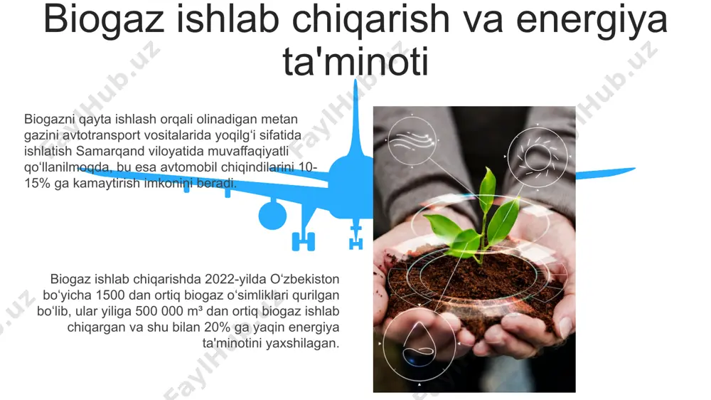 oyatidagi sanoat chiqindilari bilan ifloslangan hududlarda, 5-10 sm chuqurlikka bioremediatorlar yordamida tuproqni tozalash natijasida, og'ir metallarning kontsentratsiyasi 30% ga kamaygan. bioaugmentatsiya usuli yordamida, 1 gektar maydonda, 200 kg dan ortiq biopreparatlarni qo'llash orqali, namangan viloyatidagi neft bilan ifloslangan tuproqni 2 oy ichida tozalashga erishilgan. e'tiboringiz uchun rahmat @taqdimot_robot image5.jpg image6.jpg image7.jpg image8.jpg image9.jpg image10.jpg image11.jpg image12.jpg image13.jpg image14.jpg image15.jpg image16.jpg image17.jpg image18.jpg image19.jpg image20.jpg image21.jpg image1.jpeg image2.jpeg image3.jpeg image4.jpeg