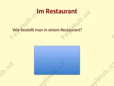 im restaurant — PPTX