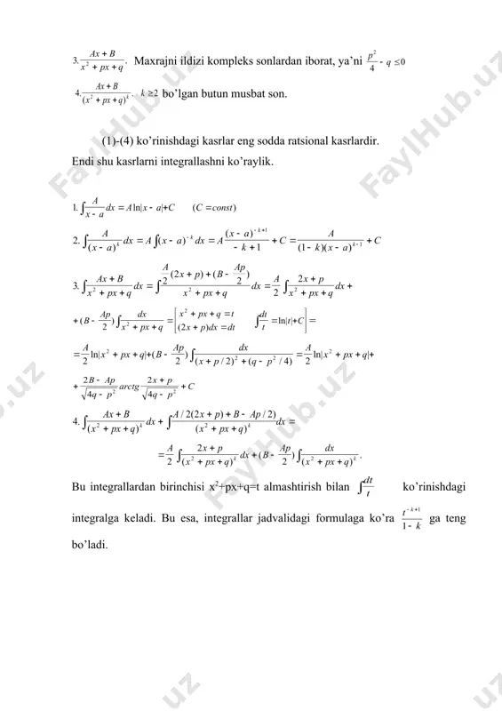 a x b x c x + + = + + + + ( ) ( ) (**) a b a b c a + = + + = = ì í ï î ï 3 4 2 0 4 8 3 8 2 2 1 2 10 2 2 2 2 x x x x x x + + = + + - + ( ) ( ) 3 8 4 4 2 1 2 10 2 2 2 10 2 2 2 3 2 2 2 x x x x dx x x x dx dx x dx x x d x + + + = + + - + = + + - + + = ò ò ò ò ò - [ ( ) ] ( ) ( ) x x x x x dx 3 2 4 4 2 1 + - + + ò …