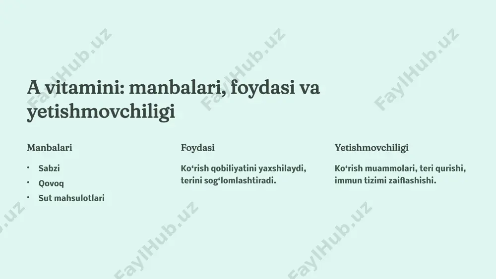 vitaminlar haqida umumiy ma'lumot - Page 3