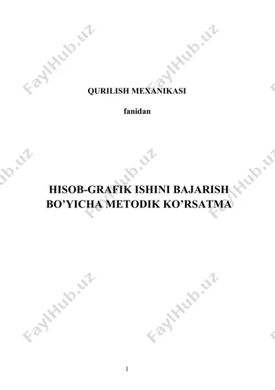 qurilish meхаnikаsi — DOC