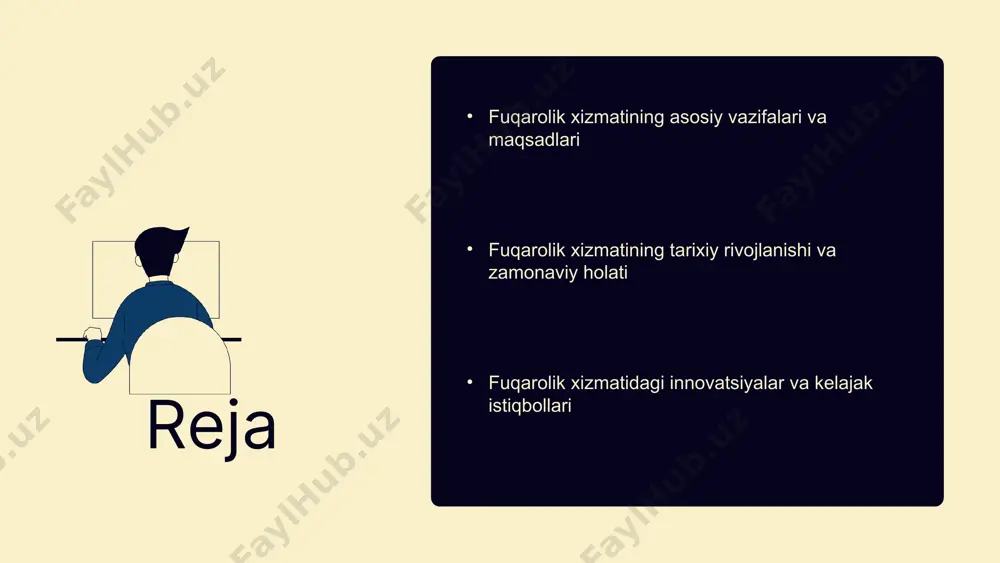 i amalga oshirishda muayyan vazifalarning qanday ahamiyatga ega ekanligini ko'rsatadi. vazifalar, maqsadlarning muvaffaqiyatli bajarilishiga xizmat qiladi, bu esa davlat fuqarolik xizmatining umumiy samaradorligini oshiradi. misol uchun, fuqarolar bilan yaqin muloqot qilish, xizmat ko'rsatish sifatini yaxshilaydi va davlatning ishonchligini oshiradi. photo by teddy o on unsplash fuqarolik xizmatining ijtimoiy ahamiyati **ijtimoiy muammolarni hal etish:** fuqarolik xizmatlari jamiyatdagi ijtimoiy muammolarni hal qilishda muhim rol o'ynaydi. ular ta'lim, sog'liqni saqlash va ijtimoiy himoya sohalarida muhim tashabbuslarni amalga oshirish orqali barqarorlikni ta'minlaydi. **fuqarolarni jalb qilish:** fuqarolarni jalb qilish fuqarolik xizmatlarining asosiy qismi hisoblanadi. ular o'z fikr va takliflarini bildirish orqali jamiyatdagi o'zgarishlarga hissa qo'shishlari mumkin, bu esa fuqarolikni rivojlantiradi. **ijtimoiy o'zgarishlar:** fuqarolik xizmatlari orqali ijtimoiy o'zgarishlar amalga oshiriladi. ijtimoiy dasturlar va yangi qonunlar jamiyatda ijtimoiy tenglikni ta'minlashga qaratilgan, bu jarayonlar fuqarolarni faol bo'lishga undaydi. kelajakdagi rivojlanish yo'nalishlari innovatsion yondashuvlar fuqarolik xizmatining kelajakdagi rivojlanishida innovatsion yondashuvlar muhim ahamiyatga ega. bu yondashuvlar, tashkilotning ichki jarayonlarini optimallashtirish …
