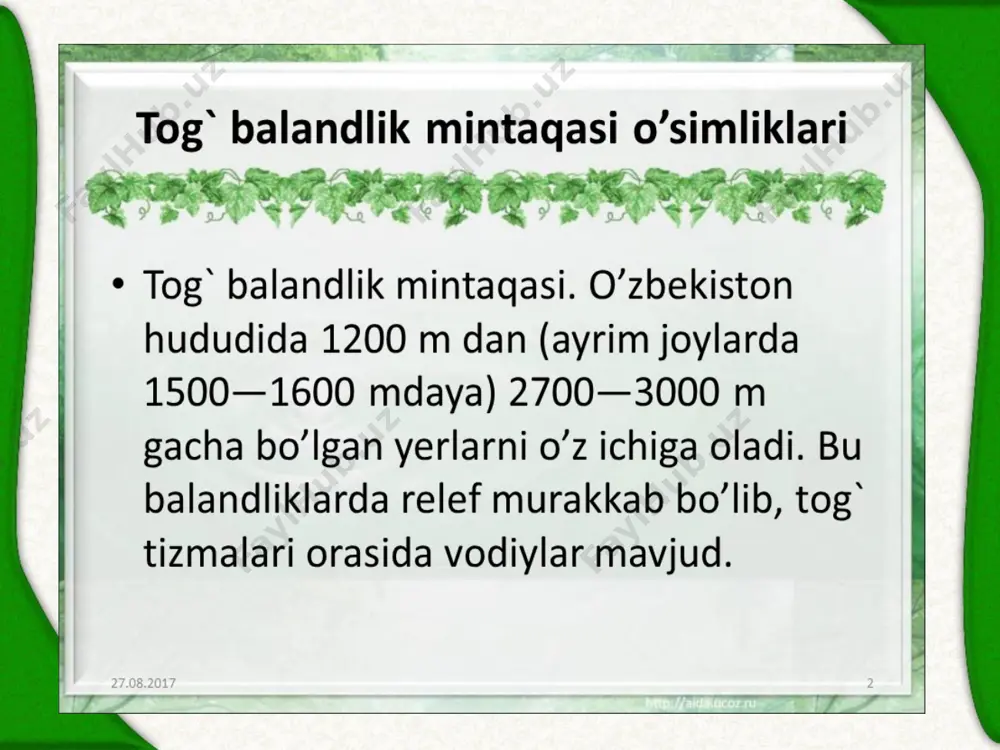 ўзбекистон ўсимликлар ва ҳайвонот дунёсини мухофаза қилиш - Page 5