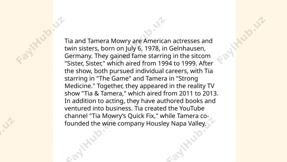 rience to engage their audience. ... t.me/slaydai_bot the foster twins, erin and sara, are american entertainers born on august 23, 1982. erin foster is a writer and performer who co-created the tv series "barely famous," which aired in 2015–2016. sara foster is an actress known for her role in "90210" and appeared in 47 episodes from 2009 to 2012. both have influential social media presences, with erin having over 500k instagram followers and sara over 1 million. they are daughters of music producer david foster. in 2019, they became creative heads for bumble, a dating and networking app. ... t.me/slaydai_bot 13. the harp twins: camille and kennerly camille and kennerly kitt, known as the harp twins, are american identical twin harpists born on july 4, 1988. they have gained popularity for their unique performances on acoustic and electric harps, particularly their renditions of rock and metal songs. they have released …