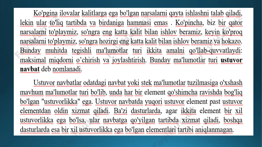 4-ma’ruza. ustivor navbatlar - Page 2