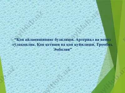 qon aylanishining buzilishi — PPTX