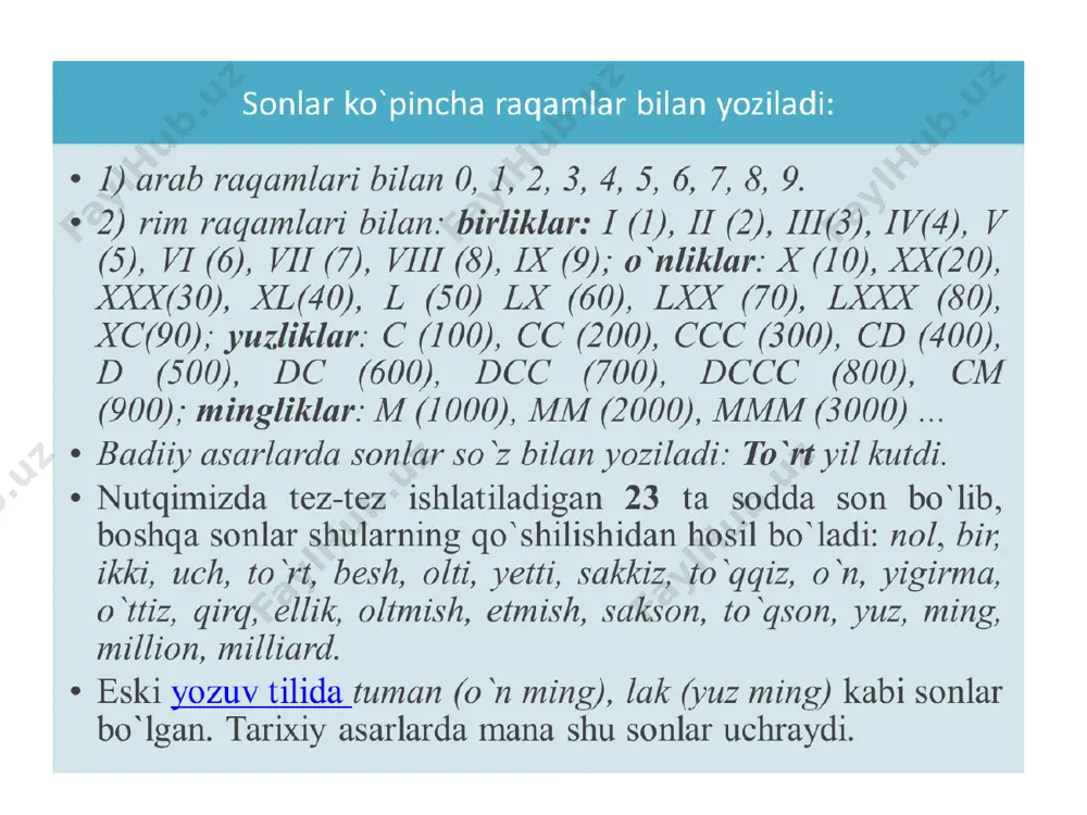 sonlar haqida ma'lumotlar - Page 4
