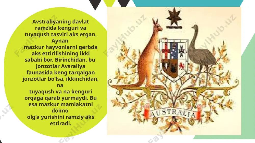 gan. avstriyaliklar ovchilik, temirchilik, baliqchilik bilan shug‘ullanishgan. avstriyaliklarning ilk ajdodlari janubi-sharqiy osiyodan (asosan indoneziyadan) taxminan 40 ming yillar ilgari kelib joylashishgan. avstraliya tub aholisining tillari. papua tili, miriam va tasman tillari bundan mustasno, to‘la o‘rganilmagan. tillarning umumiy soni (dialektlar o‘rtasidagi farqning kattaligidan) 200dan 600 gacha deb hisoblanadi. avstraliya tillari hududiy belgiga ko‘ra, quyidagicha tasnif qilinadi: shimoliy kimberlin tillari (varora, kakoyimidir va boshqalar); janubiy-sharqiy avstraliya tillari (buandiq, kulin, kurlam va boshqalar); g‘arbiy avstraliya tillari (yungar, loritya va boshqalar); markaziy avstraliya tillari (parikola, diyeri, aranta va boshqalar) hamda kviklend va yangi uels tillari. ularning lug‘at tarkibi boy, ko‘p ma’noli so‘zlar ko‘p. mahalliy ahaoli orasida ko‘pgina tillar barham topgan yoki yo‘qolib bormoqda. hozirda 70 ming kishigina mahalliy tillarni biladi. avstraliya tillari avstraliya tillarining umumiy soni ham qabilalar singari 500 dan ortiq. ular tillarning aniq tuzilishi va ravshanligi, grammatik turlarning boyligi bilan ajralib turadi. masalan, aranda tilida 10 mingdan ortiq so‘z mavjud. avstraliyaliklarda og‘zaki …