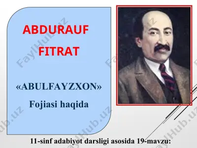 abdurauf fitrat abulfayzxon 11 - sinf — PPT