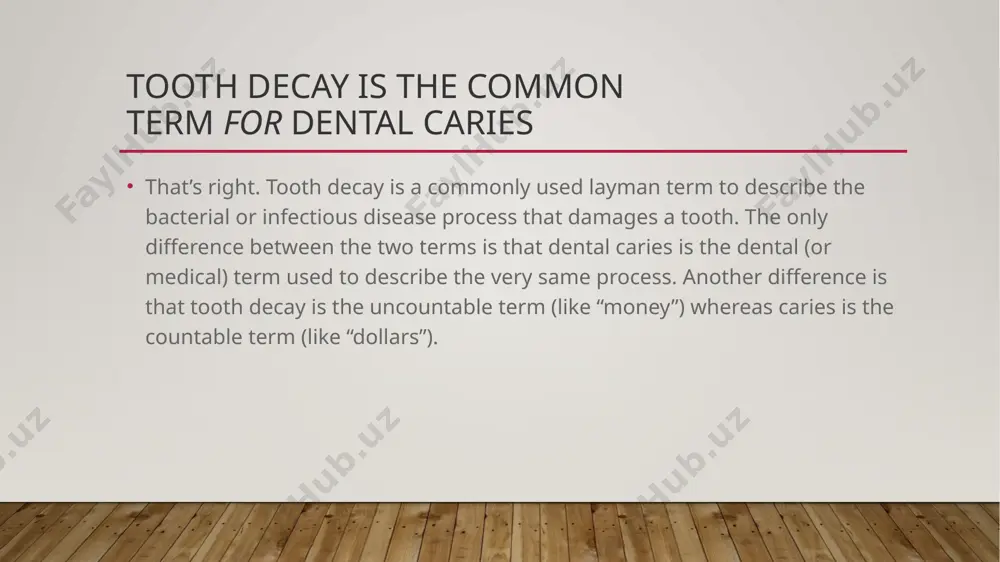 nclude conditions that result in less saliva such as: diabetes mellitus, sjögren syndrome and some medications.[4 overview cavities are permanently damaged areas in the hard surface of your teeth that develop into tiny openings or holes. cavities, also called tooth decay or caries, are caused by a combination of factors, including bacteria in your mouth, frequent snacking, sipping sugary drinks and not cleaning your teeth well. cavities and tooth decay are among the world's most common health problems. they're especially common in children, teenagers and older adults. but anyone who has teeth can get cavities, including infants. if cavities aren't treated, they get larger and affect deeper layers of your teeth. they can lead to a severe toothache, infection and tooth loss. regular dental visits and good brushing and flossing habits are your best protection against cavities and tooth deca symptoms the signs and symptoms of cavities vary, depending on …