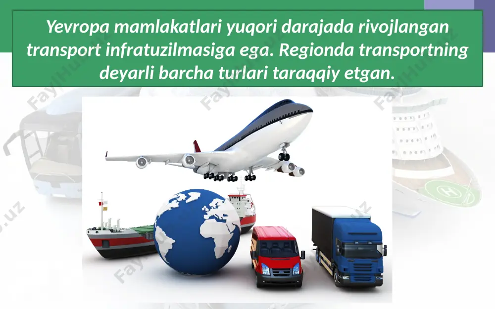 yevropa mamlakatlari transporti . 9 - sinf - Page 3