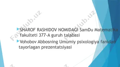 shaxs va faoliyat — PPTX