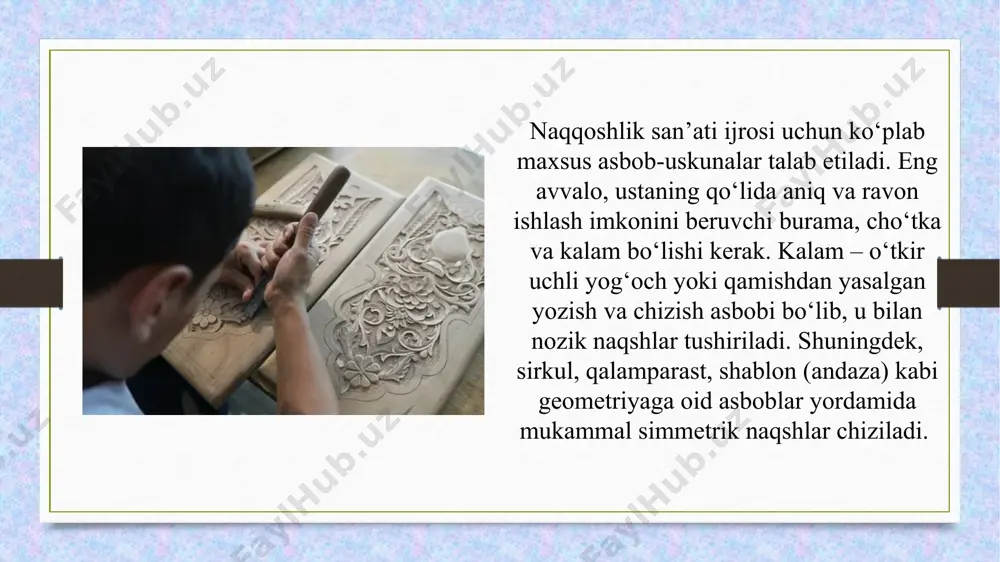 naqqoshlik haqida taqdimot - Page 5