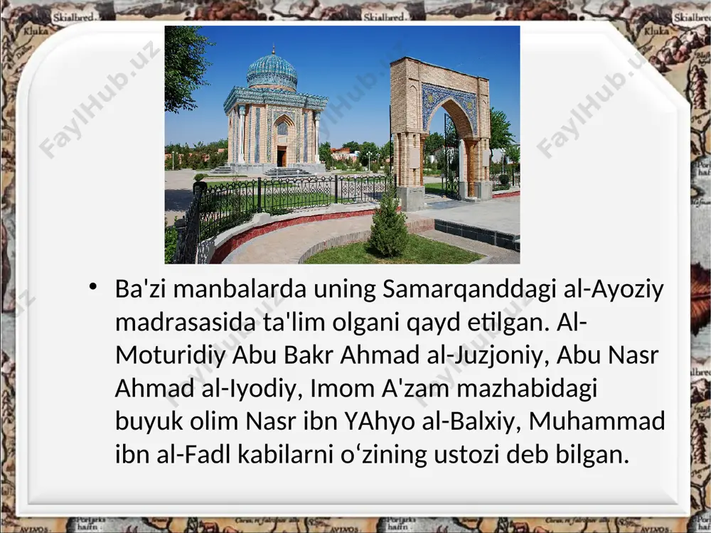 imom motrudiy va burxoniddin marg`inoniyning ma`naviy jasorati - Page 5
