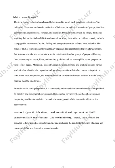 human behavior and social work competencies presentation — DOCX