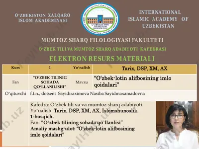 o‘zbek adabiy tili me’yorlari — PDF