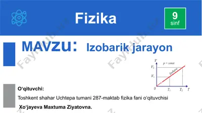izobarik jarayon — PPTX