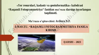 raqamli fotogrammetriya — PDF