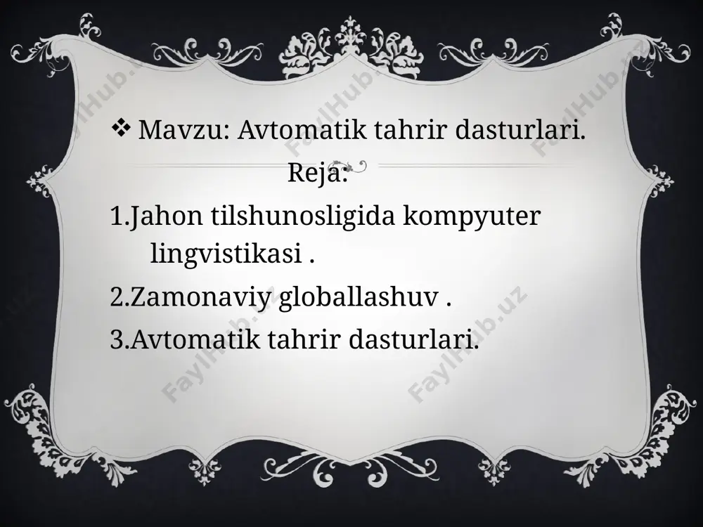 arda an’anaviy tilshunoslikni inkor etadi (ko‘p ma’nolilik, omonim so‘zlarni inkor qiladi). an’anaviy tilshunoslik tabiiy til qonuniyatlari asosida ishlaydi. kompyuter lingvistikasi esa sun’iy til qonuniyatlariga bo‘ysunadi. sun’iy til dasturlash tilidir (basic, pascal, c++ va hokazo). tilshunoslik tarixida 1897-yili butun dunyo xalqlarini birlashtirish va hech bir davlat manfaatini ko‘zlamagan holda yagona muloqot vositasini vujudga keltirish maqsadida birinchi bo‘lib shifokor l.zamengof tomonidan esperanto tili yaratilgan. kompyuter lingvistikasida esperanto tilining ahamiyati shundaki, aniq lingvistik me’yorlarga asoslangan va ixcham grammatikaga ega ushbu til tabiiy tilni optimallashtirish va formallashtirishda qulay lingvistik dastur vazifasini o‘taydi. keyingi paytlarda jahon kompyuter lingvistikasida matnga avtomatik ishlov berishning ilmiy va amaliy natijasi ustida keng ko‘lamli ishlar olib borilmoqda. jumladan, matnni avtomatik tushunish, mashina tarjimasi, matnni referatlash (gipermatnni asosiy mazmunni o‘zida saqlagan minimatn shakliga keltirish, ya’ni matn hajmini qisqartirish, uni qisqa bayonga aylantirish), tasniflash (mavzu, uslub va janr jihatidan yaqin matnlarni guruhlash), matnni tahrir va tahlil qilish, matnni generatsiyalash (bir nechta tabiiy …