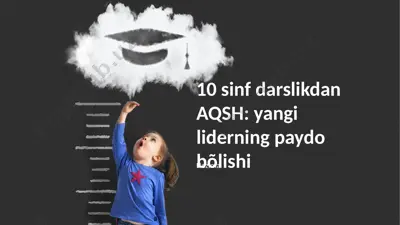 10 sinf darslikdan aqsh: yangi liderning paydo bo'lishi — PPTX