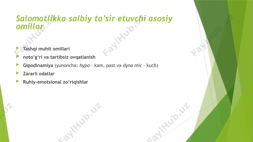 salomatlik determinantlari va ularning turlari - Page 5