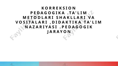 korreksion pedagogika — PPTX