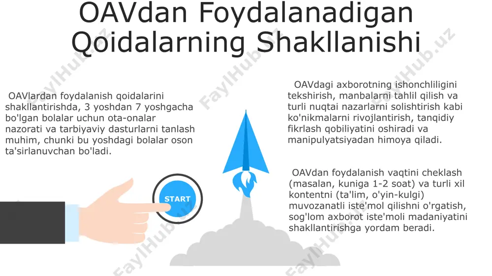 yadan qochish mumkin. oav xabarlarining 70% dan ortig'i ma'lum bir guruhning manfaatlarini himoya qilishga qaratilgan bo'lib, ularning yashirin maqsadlarini aniqlash uchun manba va moliyalashtirishni tahlil qilish kerak. soxtalashtirilgan kontentni aniqlash soxta kontent ko'pincha emotsional til, hiyla-nayrang va asosiz da'volar bilan ajralib turadi. bunday belgilarni aniqlash uchun matnni sinchkovlik bilan o'qish va faktlardan foydalanish zarur. soxta kontentni aniqlashda manbaning ishonchliligini tekshirish muhim: kamida 3 ta mustaqil manbadan ma'lumot tasdiqlanishi kerak, aks holda xatolik ehtimoli 70% dan yuqori bo'lishi mumkin. rasmiy veb-saytlar va ishonchli axborot agentliklaridan foydalaning. soxta yangiliklarning 40% dan ortig'i ijtimoiy tarmoqlarda tarqaladi, shuning uchun ularni tanqidiy baholash zarur. shaxsiy fikr va fikrlash qobiliyatini rivojlantirish effektiv fikrlash uchun miya gimnastikasi, mantiqiy topshiriqlarni muntazam bajarish va kamida 20 daqiqa kontsentratsiyalangan o'qish tavsiya etiladi. tanqidiy fikrlashni rivojlantirish uchun kamida 5 ta turli manbadan ma’lumot olish va ularni tahlil qilish, turli nuqtai nazarlarni solishtirish orqali amalga oshiriladi. axborotni baholashda 3 ta asosiy omil: …