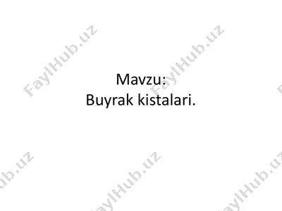 buyrak kistalari — PPTX