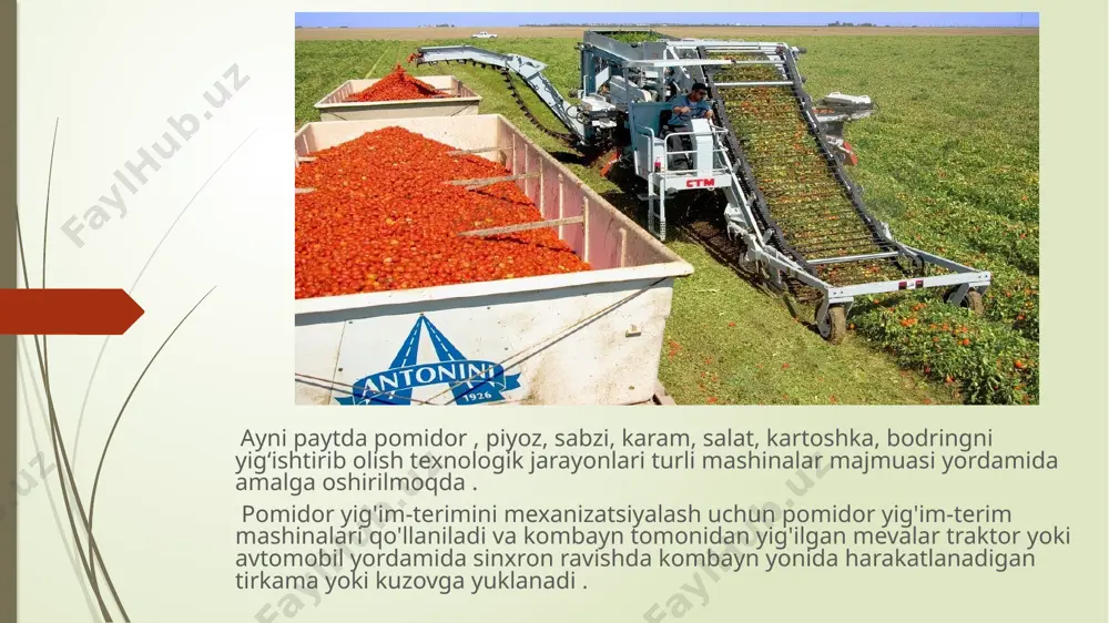 deyarli yo'q qilinmaydi va ta'mi yangi, tabiiyga yaqin bo'lib qoladi . muzlatgandan so'ng, mahsulotlar yopiq polietilen yoki selofan qoplamali nozik karton qutilarga qadoqlanadi . keyin ular muzlatgich kameralariga joylashtiriladi , muzlatgichli avtomashinalarda yoki yuk mashinalarida tashiladi va oziq-ovqat do'konlarida muzlatgichli peshtaxtalarda saqlanadi. siz mevalarni uy muzlatgichida muzlatib qo'yishingiz mumkin, ammo bu jarayon yuqori haroratda (taxminan -18 ° c) sodir bo'lganligi sababli, muzdan tushirishdan keyin mahsulotlar sharbati oqadigan shaklsiz massadir . konservalashning fizik-kimyoviy usullari quritishni o'z ichiga oladi , shuningdek, osh tuzi va shakar bilan konserva. quritilgan meva va sabzavotlarni ishlab chiqarish xomashyoni qayta ishlashning eng tejamli usullaridan biridir . quritish - bu mahsulotdan namlikni olib tashlash jarayoni . sabzavotlar namligi 10-12 %, mevalar 18-25% gacha quritiladi. quritish tabiiy yoki sun'iy ravishda amalga oshirilishi mumkin . tabiiy quritish ochiq joylarda kanoplar ostida yoki maxsus xonalarda amalga oshiriladi . sun'iy - maxsus quritgichlarda, bu erda ko'tarilgan harorat hosil bo'ladi , mevadan quritilgan …