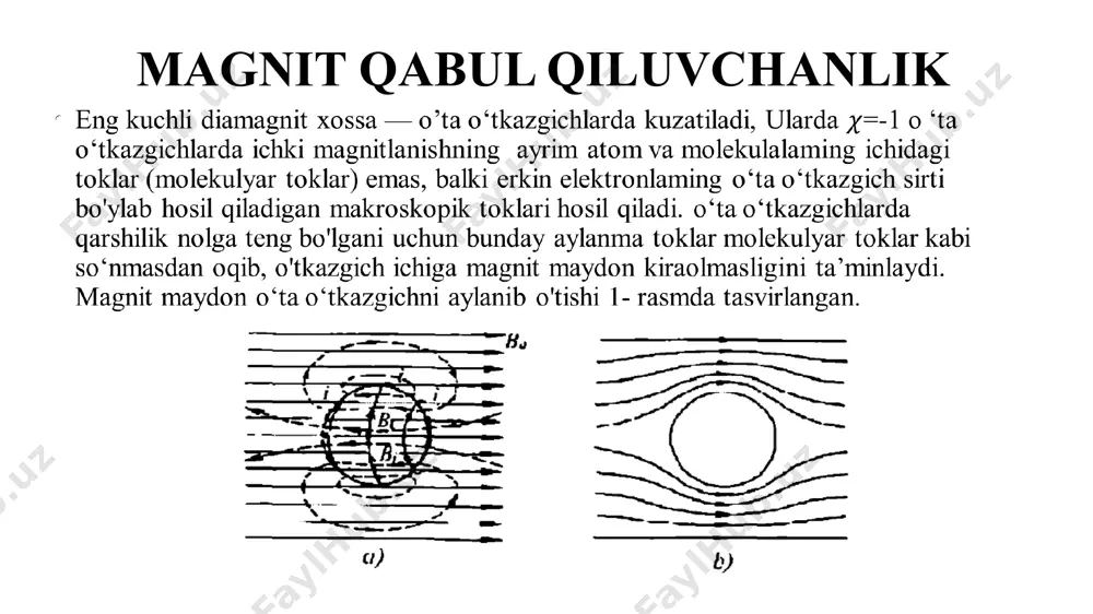 agnitlashuv maydonning nisbiy qiymatlarini o’lchash mumkin. temperatura ortishi bilan gisterezis chizig'ining yo'qolishini ko'rish mumkin. ferromagnetiklar magnit qarshilik magnit maydon ta’sirida qarshilikning o’zgarishiga magnit qarshilik deyiladi magnit qarshlikning ikki turi mavjud. manfiy magnit qarshilik musbat magnit qarshilik e’tiboriz uchun raxmat image1.png image2.png image3.png image4.png image5.png image6.png image7.png image8.png image9.png image10.png image11.png image12.emf oleobject1.bin 0.40.60.81.01.21.41.61.82.02.22.4 -100 -90 -80 -70 -60 -50 -40 -30 -20 -10 0 10 1 2 (∆ρ/ρ)% в,тл /docprops/thumbnail.jpeg