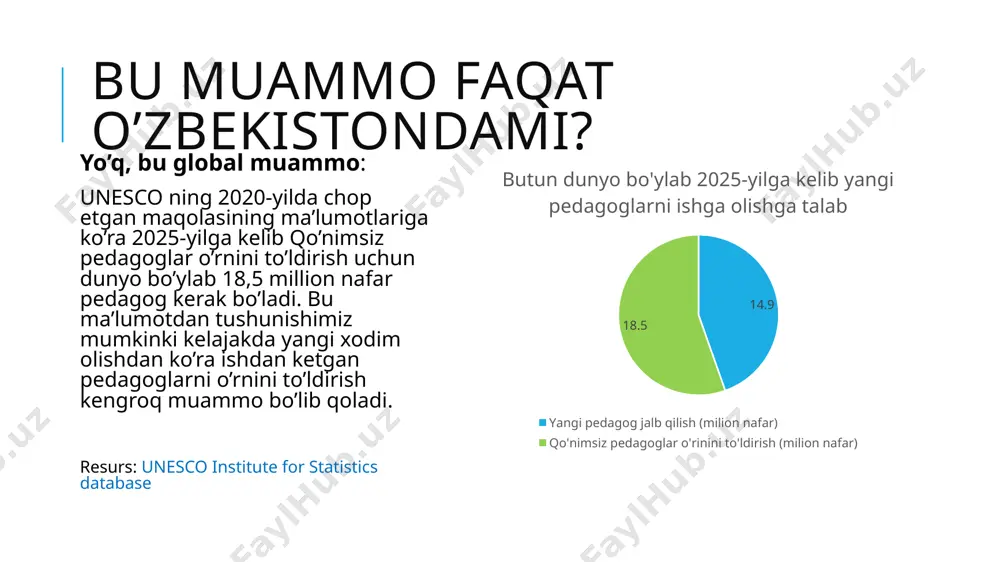 ni o'z ichiga oladi (oecd, 2020). o'qituvchilarning transformatsion rol o'ynashlariga yordam berish uchun professional rivojlanish, o'qituvchilar orasidagi hamkorlik va o'zaro o'rganishni keng qo'llash lozimki, bu, muntazam holda transformatsiya tizimlarini, jarayonlarni va ommaviy o'qitish amaliyotlarini rivojlantirish va ularni klasslar ichida va vaqt o'rtasida vaqtni xam traditional, xam raqamli texnologiyalarni qo'llab-quvvatlash orqali integratsiya qilish mumkin bo'lgan oddiy holda amalga oshirishni yaxshilaydi. savollar & javoblar e’tibor uchun rahmat! image2.png image3.png