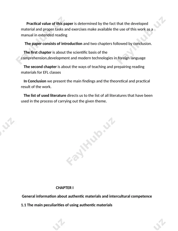 gned texts used for real life use for interactional and transactional purposes. at first, authentic materials were used for native speaker only, but since 1970s some teachers used it for teaching purposes. the development of elt finally places the authentic materials not only for native but also for efl as their learningmedia. authentic materials as printed materials, which are used in classroom the same way they would be used in real life. for this development of authentic materials use, it is also added that authentic materials in classroom are stretches of real language, produced by real speakers or writers for real audiences and designed to convey real message. authentic materials used in the classroom of efl students are considered to introduce them not only to the language their learnt but also to the “life” behind the language. authentic materials are used in genuine communication in the real world, and not …