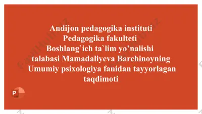 gerontopsixologiya — PPTX
