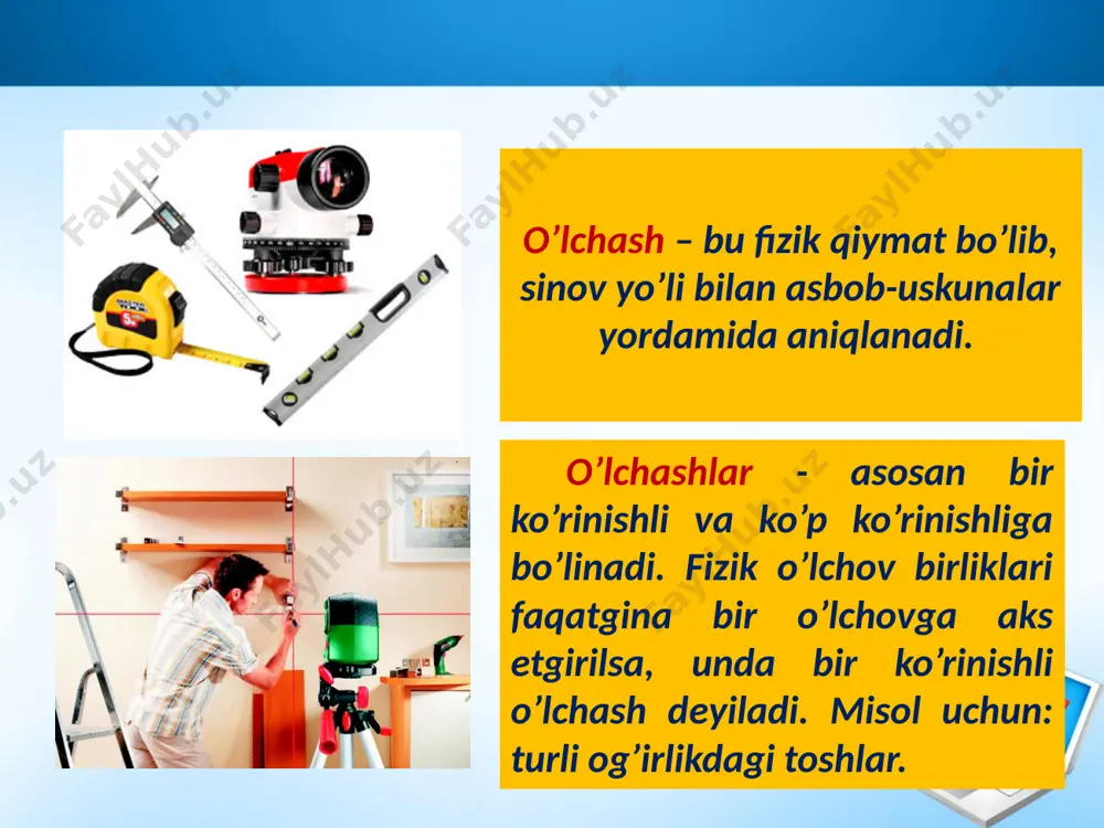 o’lchash asboblarining asosiy metralogik tavsiflar - Page 4