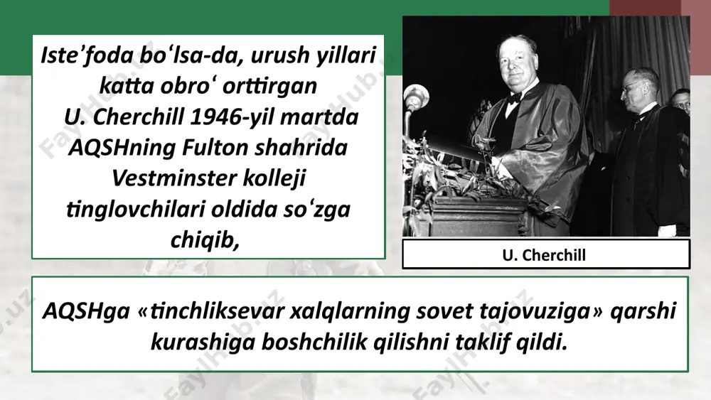 ikkinchi jahon urushidan keyingi xalqaro munosabatlar: «sovuq urush»ning boshlanishi - Page 3