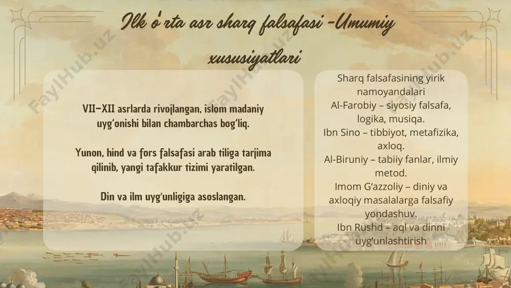 ilk oʻrta asr sharq falsafasi va uygʻonish davri xususiyatlari - Page 3