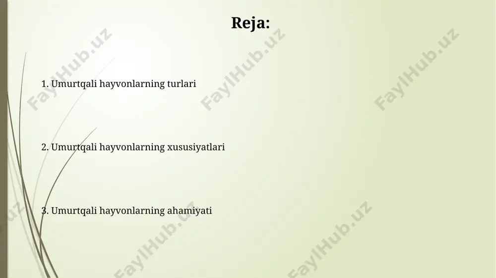 ng aksariyati endemik hisoblanadi va dunyoning boshqa hududlarida uchramaydi. bu, biologik xilma-xillikning yuqori darajasini koʻrsatadi. umurtqali hayvonlarning 96% dan ortigʻi baliqlar sinfiga mansub boʻlib, ularning 34,000 ga yaqin turlari dengiz va chuchuk suv havzalarida, masalan, amazon daryosi va hind okeanida keng tarqalgan. sut emizuvchilar katta panda kabi ba'zi sut emizuvchilar faqat xitoyning tog'li hududlarida, masalan, sichuan provinsiyasida uchraydi va ularning soni 2000 dan kam. sut emizuvchilarning 3000 dan ortiq turi mavjud bo'lib, ular yer sharining deyarli barcha burchaklarida, antarktida bundan mustasno, tarqalgan. baliqlar ba'zi baliq turlari, masalan, tuna kabi, soatiga 70 km gacha tezlikda suza oladi va bu ularning oʻljani ushlash va yirtqichlardan qochishda muhim rol oʻynaydi. baliqlarning nafas olish tizimi qismlari gillardan iborat boʻlib, ular suvdan erigan kislorodni qonga singdirishga imkon beradi va bu jarayon baliqlarning suv ostida yashashini ta'minlaydi. umurtqali hayvonlarning anatomiyasi qushlarning yuragi 4 kamerali bo'lib, qon aylanish tizimi yuqori samaradorlikka ega, bu ularga 8000 metr balandlikdagi …