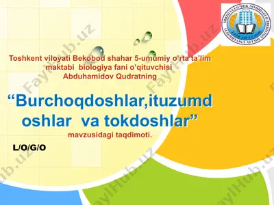 "burchoqdoshlar, ituzumdoshlar va tokdoshlar" — PPTX
