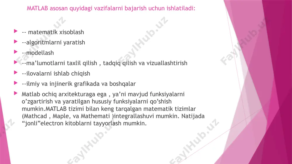 matlab dasturining grafik imkoniyatlaridan foydalanish - Page 4